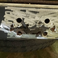 Just a little rust found in the #toyota #landcruiser rear bumper. Someone had a small hitch back here and it trapped water between the plates and ate this out. A little 1/4" plate and we will be back in business.
#justrolledintotheshop #fj80 #rust #welding #fabrication #hobart #esab #repair #rebuild #yota #junk #project