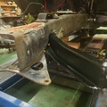 A little @kbscoatings  before and after along with my own independent tests. I have to say I am really impressed with its application and it durability, even on poorly prepared surfaces. 
#paint #encapsulator #ruststopshere #rust #kbs #hotrod #1957 #chevrolet #frame #repair #restoration #project #taskforce #dontcrushemrestoreem #